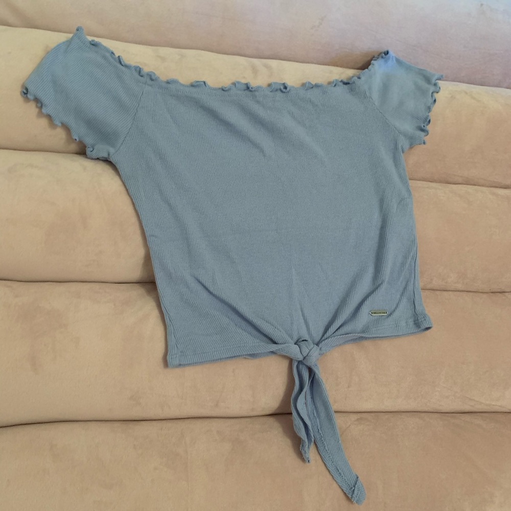 Baby Blue Hollister Crop Top